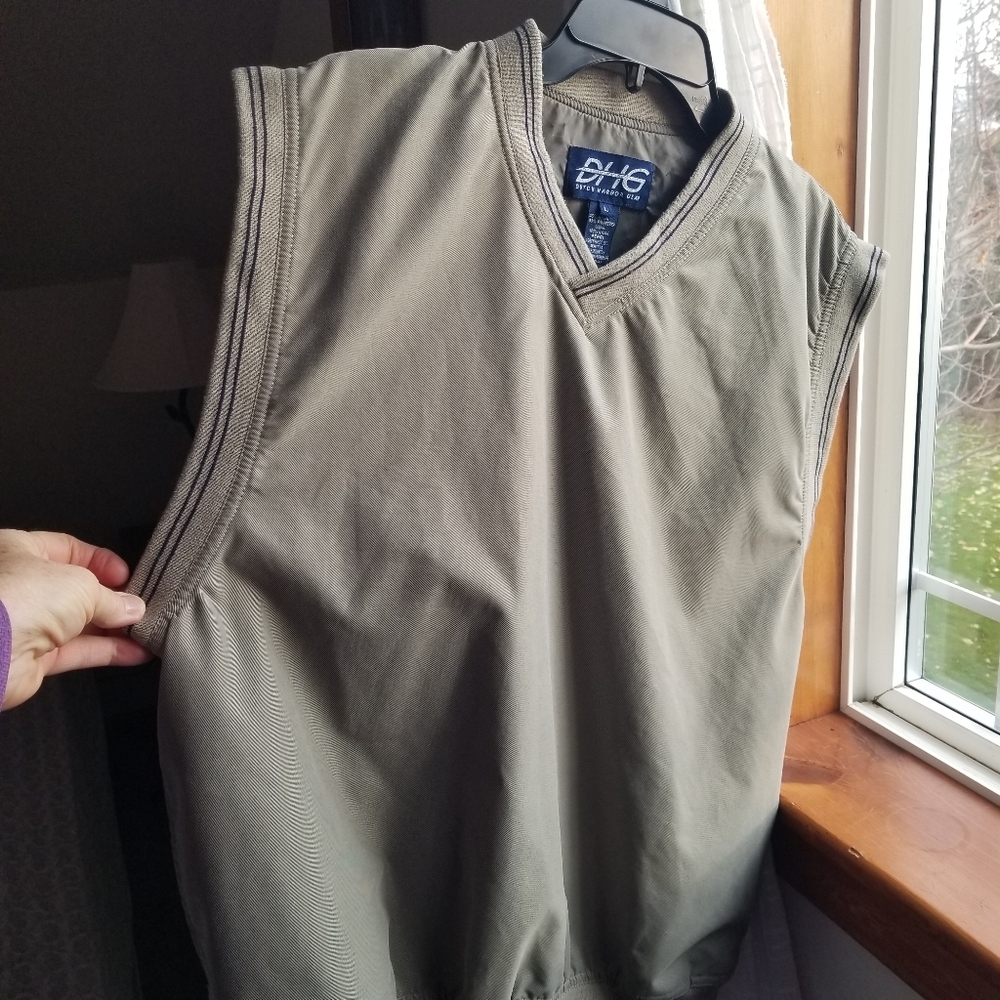 Dutch Harbor Gear Rugged Twill Khaki Vest Lined Pockets